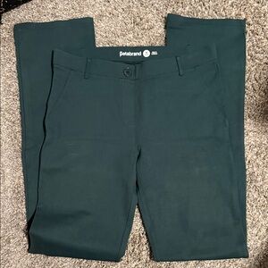 Betabrand dress pant yoga pants Forest Green Trousers size M tall/long